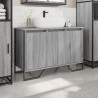 Armario lavabo baño madera ingeniería gris Sonoma 91x35x60 cm 3