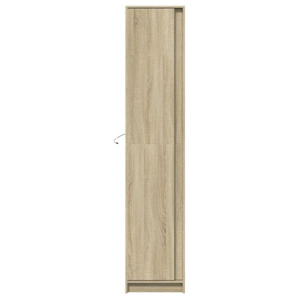 Aparador con LED madera ingeniería roble Sonoma 41.5x32.5x200cm M 5