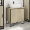 Armario lavabo baño madera ingeniería roble Sonoma 60x35x60 cm 3