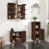 Set de muebles baño 3 pzas madera contrachapada roble ahumado 1