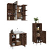 Set de muebles baño 3 pzas madera contrachapada roble ahumado 4
