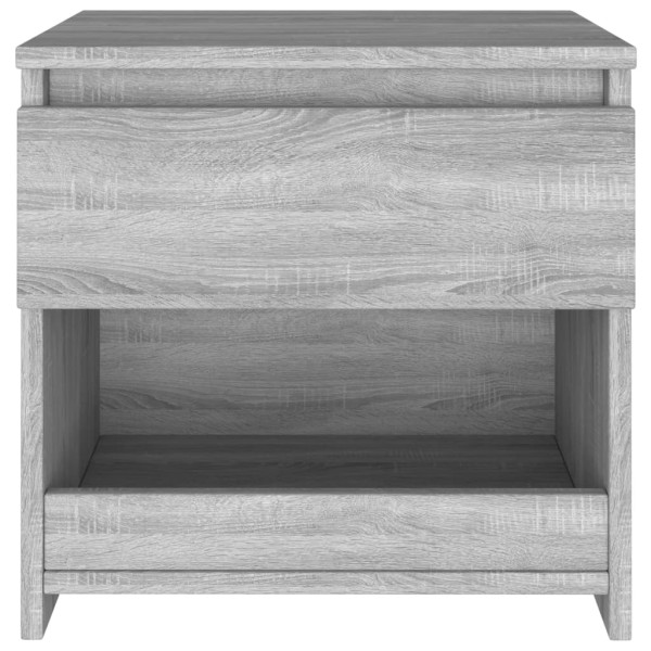 Mesita de noche de madera contrachapada gris Sonoma 40x30x39cm M 4