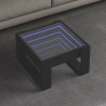 Mesa de centro con Infinity LED negro 50x53x30 cm 1