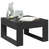 Mesa de centro con Infinity LED negro 50x53x30 cm 5