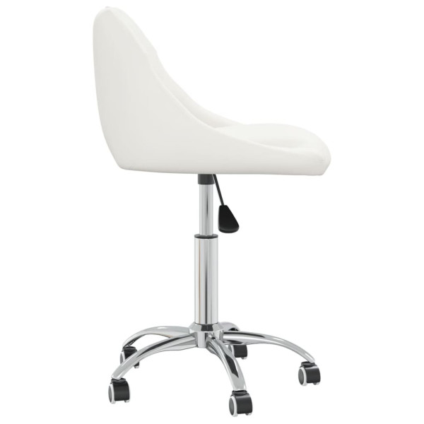 Silla de oficina giratoria de cuero sintético blanco M 4