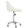 Silla de oficina giratoria de cuero sintético blanco 4