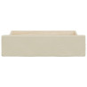 Cajones de cama 2 uds madera ingeniería y cuero sintético crema 4