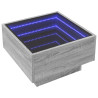 Mesa de centro y LED madera ingeniería gris Sonoma 50x50x30 cm 3