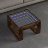 Mesa de centro luzes LED Infinity 50x53x30 cm carvalho fumado 1