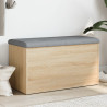 Banco con almacenaje madera ingeniería roble Sonoma 82x42x45 cm 1