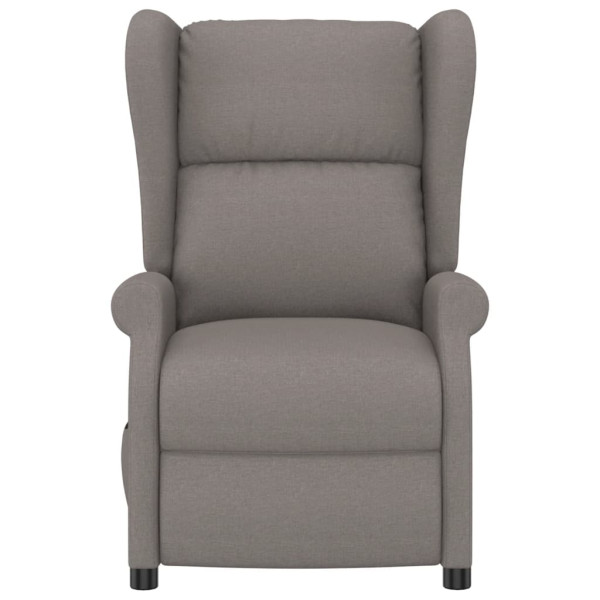 Sillón orejero reclinable eléctrico tela taupe M 4