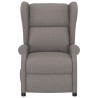 Sillón orejero reclinable eléctrico tela taupe 4