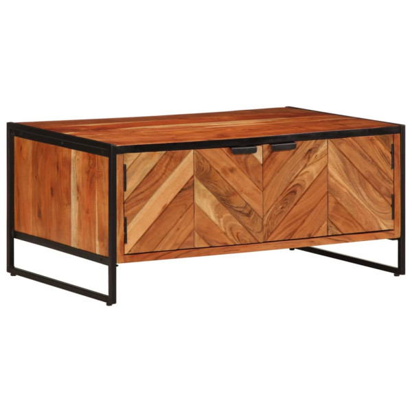 Mesa de centro madera maciza de acacia 90x55x40 cm M 3