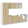 Set muebles de cocina 8 pzas madera de ingeniería roble Sonoma 2