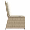 Sillón reclinable de jardín con cojines ratán sintético beige 5
