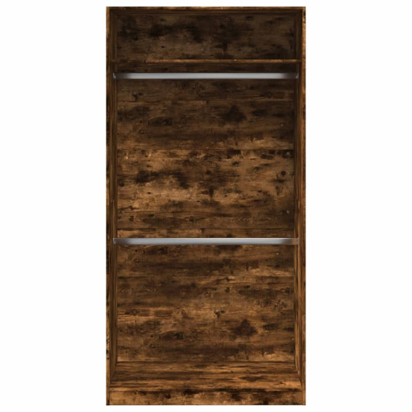 Armario madera contrachapada color roble ahumado 100x50x200 cm M 4