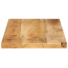 Tablero de mesa rectangular madera mango rugosa 40x30x3.8 cm 4