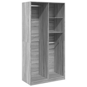 Armario de madera contrachapada gris Sonoma 100x50x200 cm H