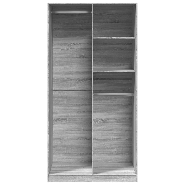 Armario de madera contrachapada gris Sonoma 100x50x200 cm M 4