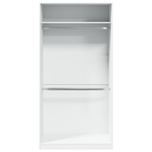 Armario de madera contrachapada blanco 100x50x200 cm H