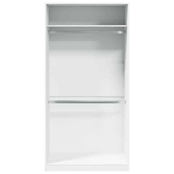 Armario de madera contrachapada blanco 100x50x200 cm M 2