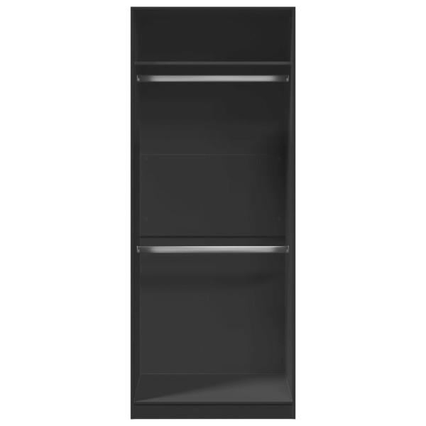 Roupeiro 80x50x200 cm derivados de madeira preto M 4