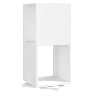 Armario giratorio aglomerado blanco 34.5x34.5x75.5 cm H