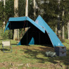 Tenda de campismo tipi para 5 pessoas impermeável azul 4