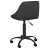 Silla de oficina de terciopelo negro 4
