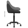 Silla de oficina de terciopelo negro 5