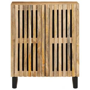 Aparador de madera maciza de mango rugosa 60x34x75 cm H
