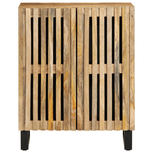 Aparador de madera maciza de mango rugosa 60x34x75 cm M 2
