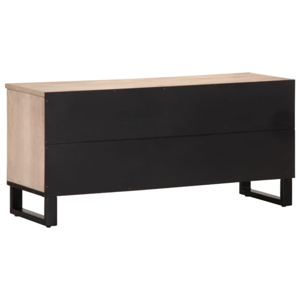 Mueble de TV madera maciza de mango 100x34x46 cm M 5