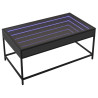 Mesa de centro con Infinity LED negro 90x50x41 cm 3