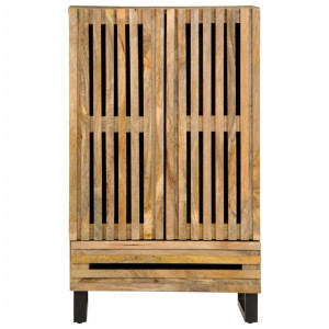 Aparador alto de madera maciza mango rugosa 60x34x100 cm H