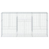 VidaXL Cesto gabião com cobertura 300x50x150 cm ferro galvanizado 3