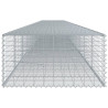 VidaXL Cesto gabião com cobertura 1200x100x50 cm ferro galvanizado 4