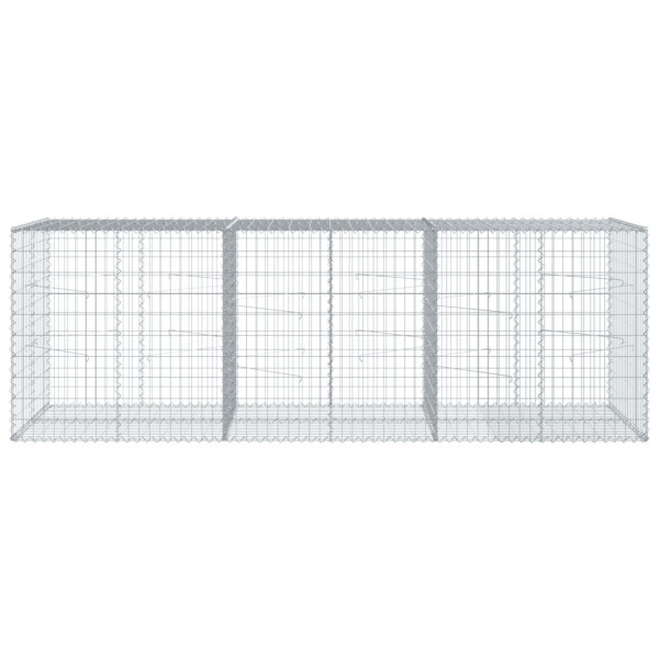VidaXL Cesto gabião com cobertura 300x100x100 cm ferro galvanizado M 3