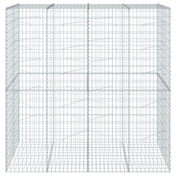 Cesto gabião com cobertura 200x100x200 cm ferro galvanizado M 3