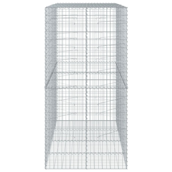 Cesto gabião com cobertura 200x100x200 cm ferro galvanizado M 4