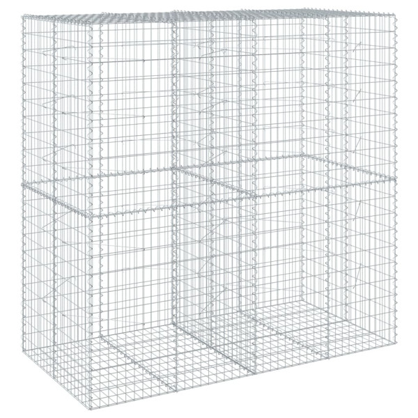 Cesto gabião com cobertura 200x100x200 cm ferro galvanizado M 5