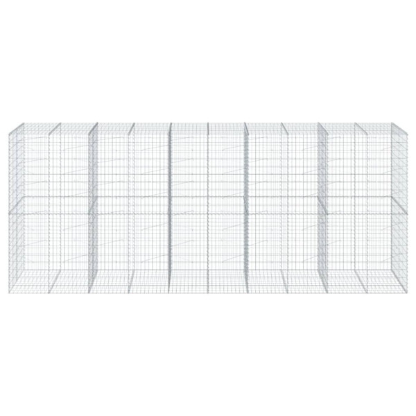 Cesto gabião com cobertura 500x100x200 cm ferro galvanizado M 3