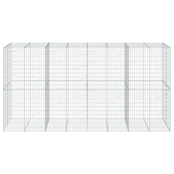 Cesta de gaviones con cubierta hierro galvanizado 400x100x200cm M 3