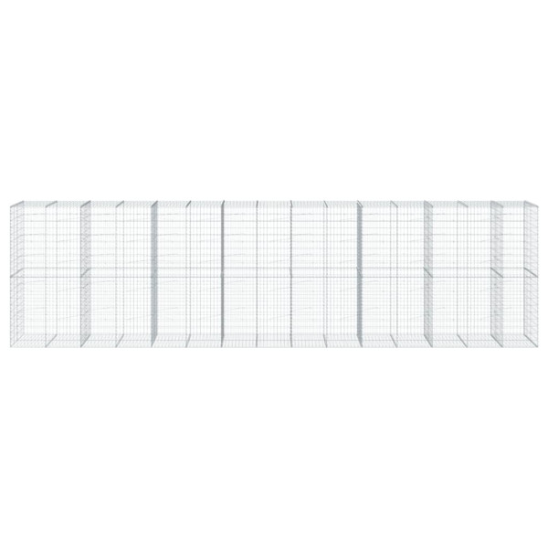 Cesto gabião com cobertura 750x100x200 cm ferro galvanizado M 3