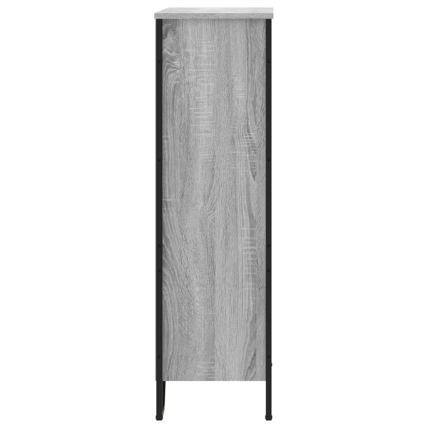 Estantería madera de ingeniería gris Sonoma 80x31x106 cm M 5