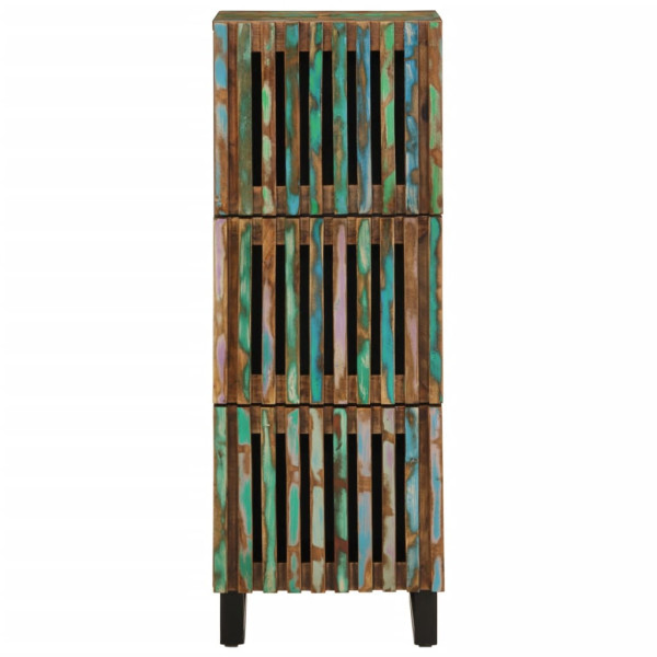 Aparador alto de madera maciza de acacia 40x34x110 cm M 2