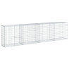 VidaXL Cesto gabião com cobertura 400x50x100 cm ferro galvanizado 2