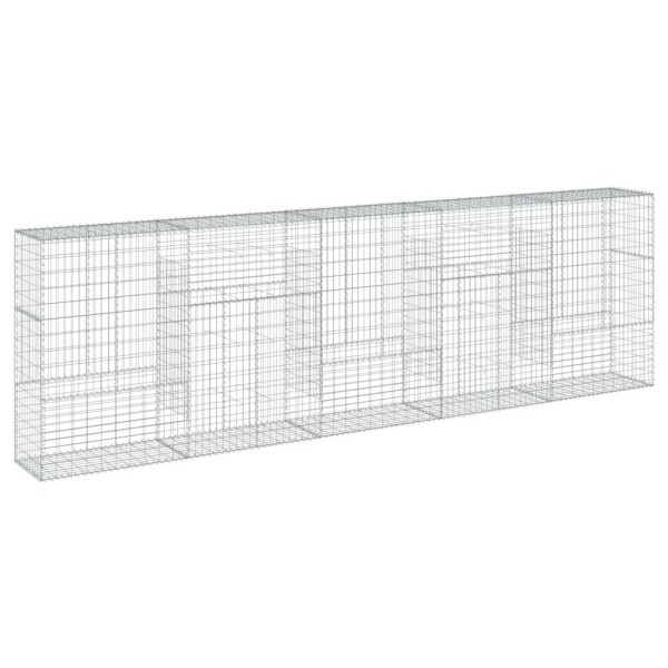 Cesta de gaviones con cubierta hierro galvanizado 500x50x150 cm M 2