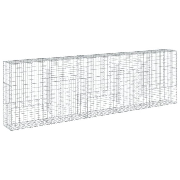Cesta de gaviones con cubierta hierro galvanizado 500x50x150 cm M 5