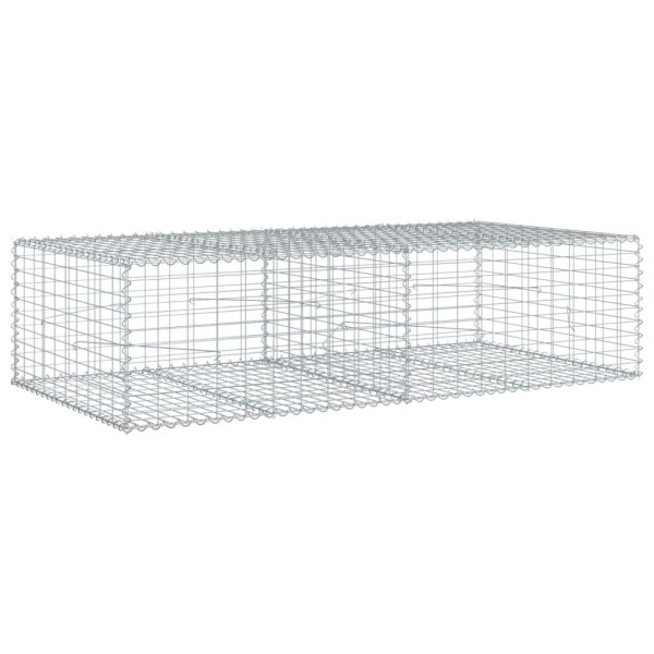 Cesta de gaviones con cubierta hierro galvanizado 200x100x50 cm M 5